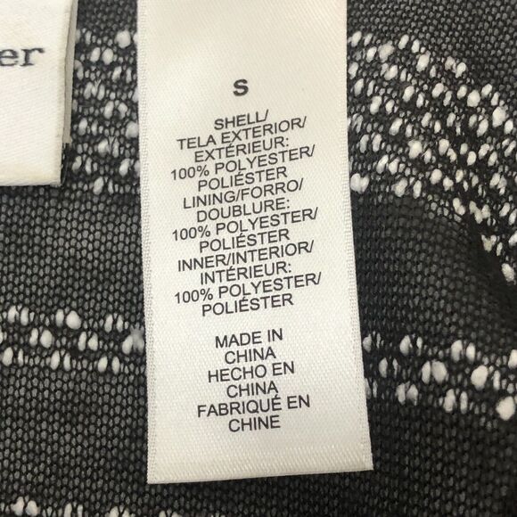 Alfred Dunner Cardigan Womens S Striped Black White Lined Career Open Front Top - Picture 7 of 11